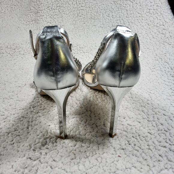NEW Jessica Simpson Qiven T-Strap Sandal SILVER SIZE 9M /40 - Picture 3 of 6